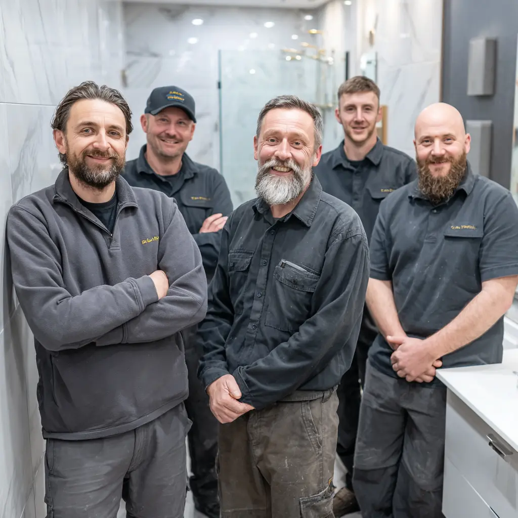 Bathroom installation team