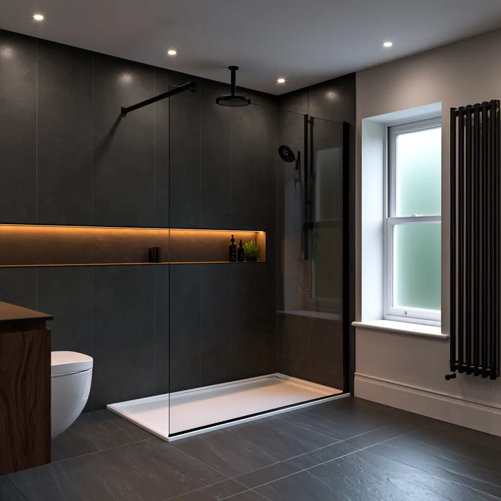 Dark contemporary bathroom from the design gallery
