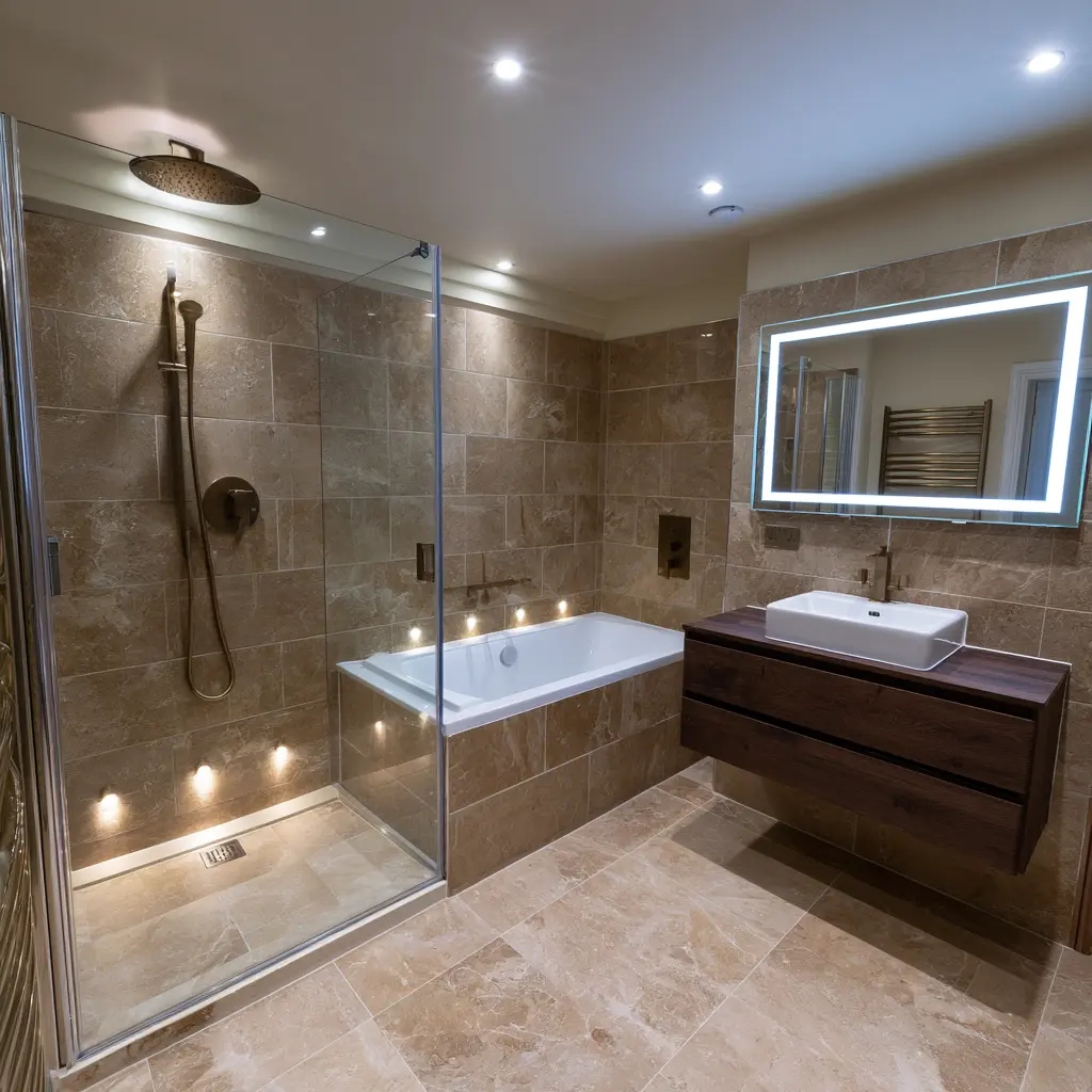 Complete bathroom installation